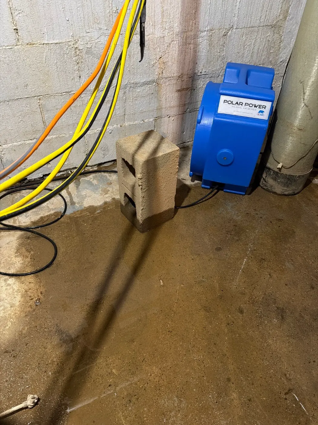 Basement water extraction in Pittsboro Indiana home